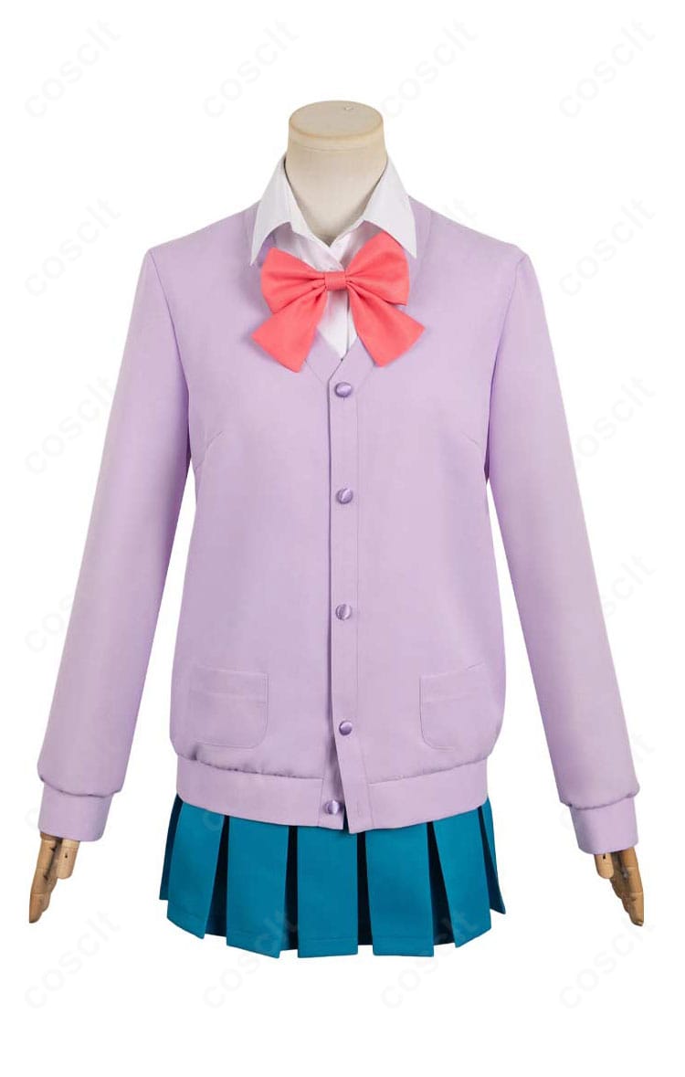 君に届け 胡桃沢梅コスプレ衣装の正面全体。門襟とスカーフ位置、きれいなシルエットが分かるカット。