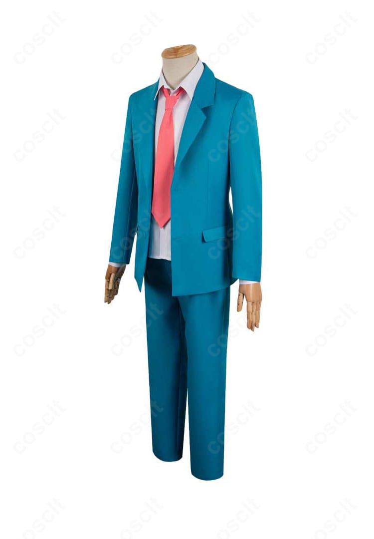 左側面ビュー：風早翔太 学園制服コスプレのシルエットとラインが確認できる全身左側からの画像。