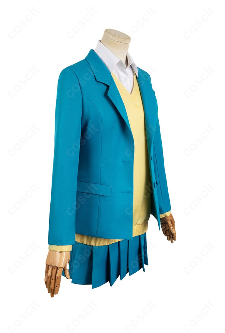 『アオのハコ』鹿野千夏 制服(冬服)コスプレの右側面シルエット