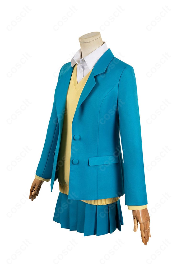 『アオのハコ』鹿野千夏 制服(冬服)コスプレの左側面シルエット