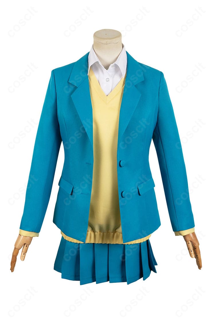 『アオのハコ』鹿野千夏 制服(冬服)コスプレの正面全身ディスプレイ