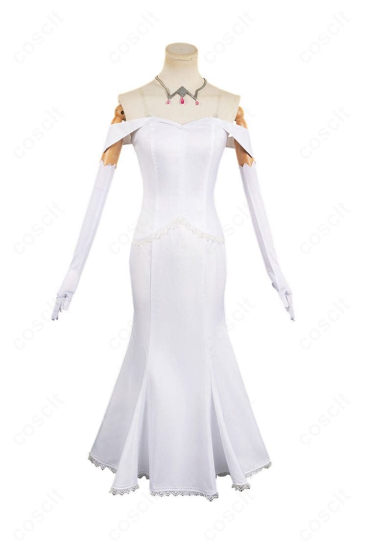 Re:ゼロから始める異世界生活 エミリア 白いワンピースの正面全身。上品なシルエットと清楚な装飾を高再現で表現。