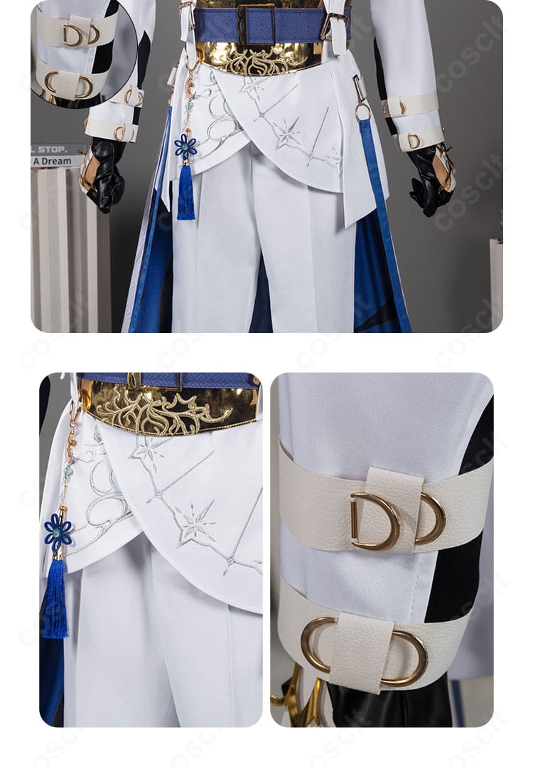 恋と深空 セイヤ 月影ハンター衣装の袖口と裾。縁取りと意匠ラインの美しい仕上がり