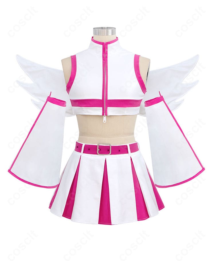 『2.5次元の誘惑』天乃リリサ リリエル衣装の正面全身。上品な配色と精緻なディテールが映える