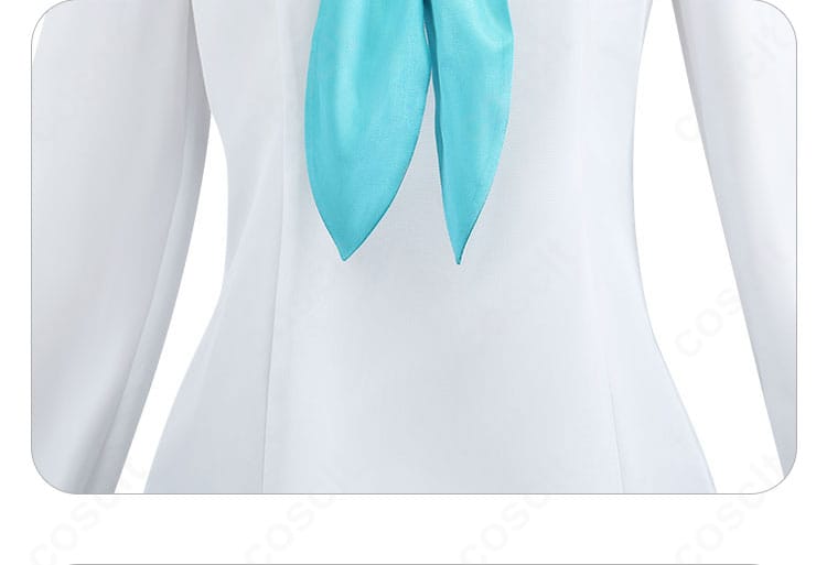 ネクタイ装飾の近接カット。精緻な刺繍とステッチで質感を高めた猫山田根子仕様。