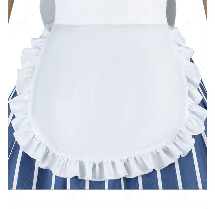 千代田莉々歌 メイド服のスカート裾ディテール。装飾ラインと刺繍が撮影映えする仕上がり