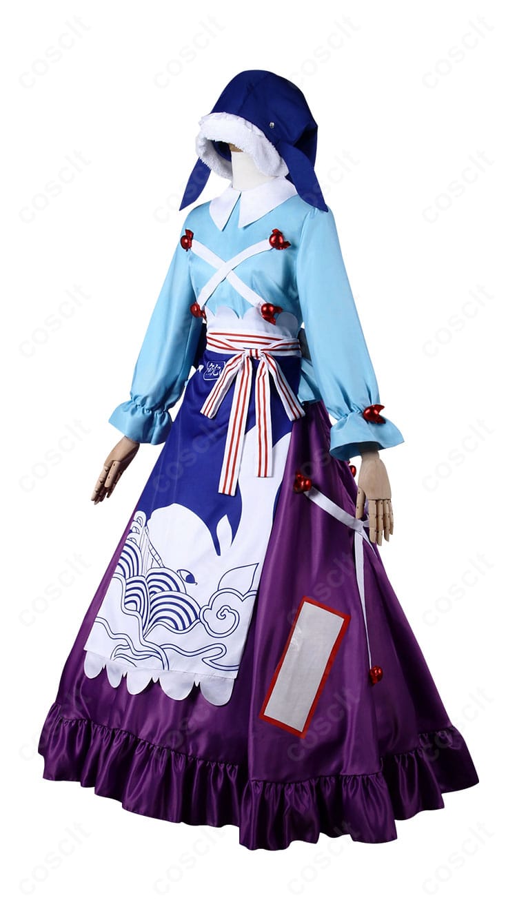東方酔蝶華 奥野田美宵 コスプレ衣装の正面全体。上品なコントラスト配色と端正なエプロンが映えるデザイン