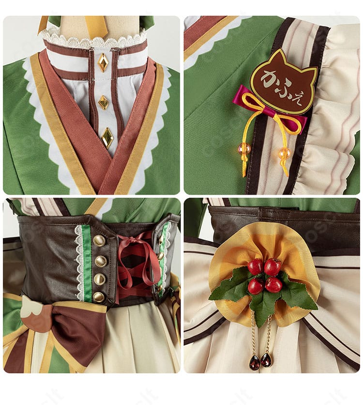 コルセットベルトと胸元の合わせ方詳細(ウマ娘 マンハッタンカフェ仕様)