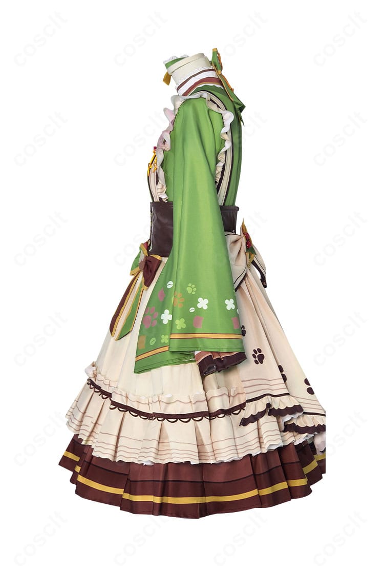 マンハッタンカフェ衣装 左側ディテール:蝶結びとコルセットベルトのデザイン近接