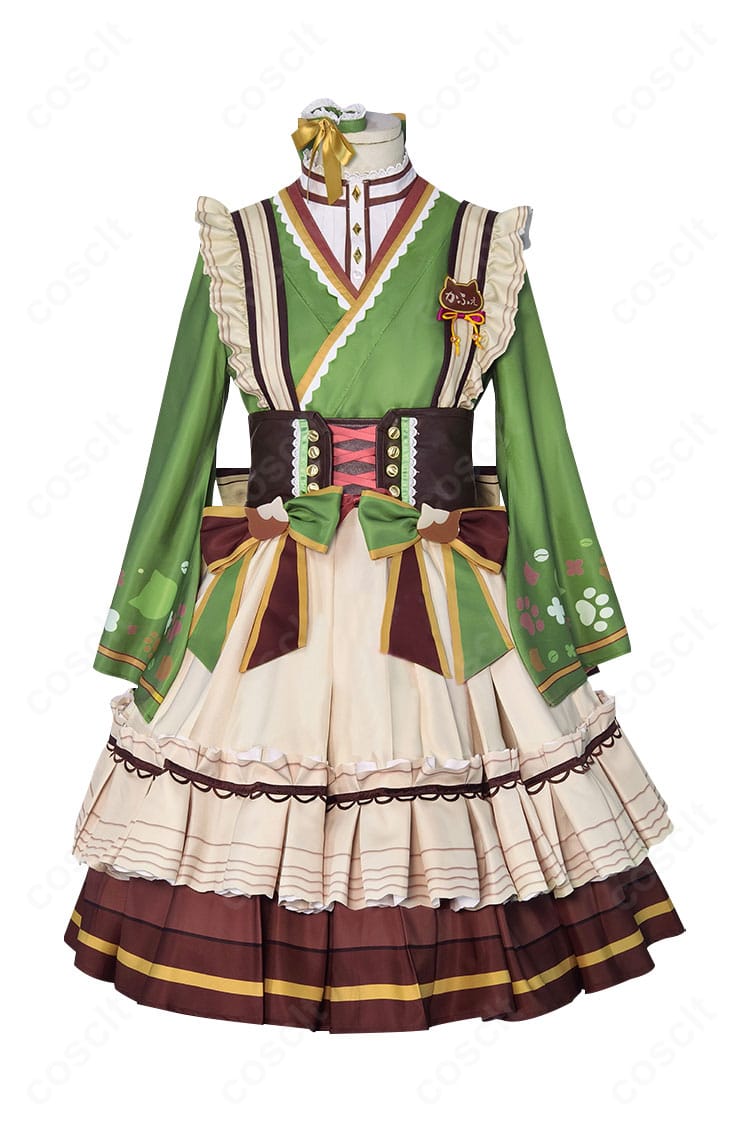 ウマ娘 マンハッタンカフェ コスプレ衣装 正面全体写真(ワンピースとエプロンのバランス)