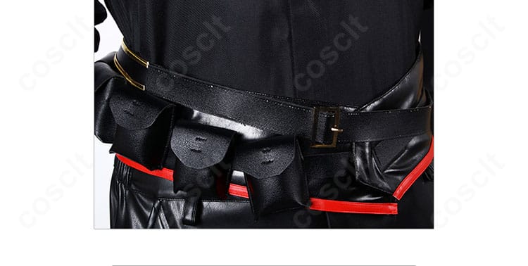 無期迷途 ドナルド コスプレ衣装の腰封・コルセットベルトの装飾ディテール。重厚な金具とレイヤード構成を強調。