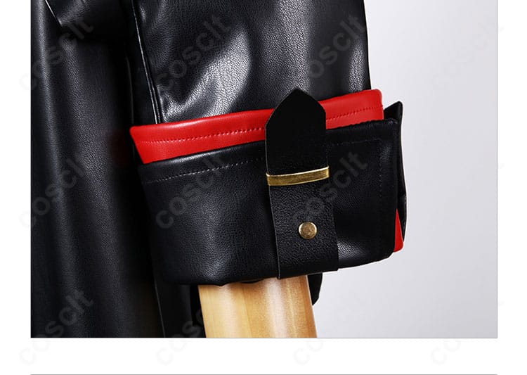 無期迷途 ドナルド コスプレ衣装の袖口アップ。カフの装飾と切り替えライン、機能的な可動域を示すディテール。