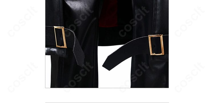 無期迷途 ドナルド コスプレ衣装のコート裾ディテール。配色ラインとステッチワークの精密さを示す写真。