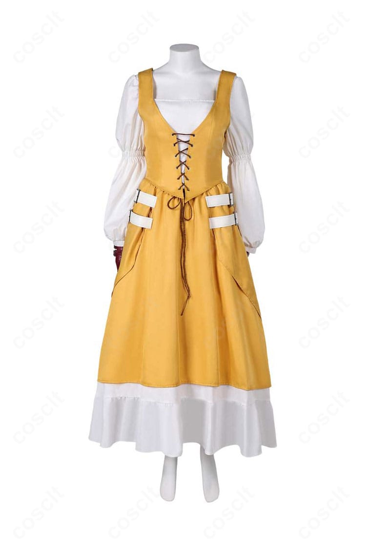 ファイナルファンタジーVII エアリス・ゲインズブール コスプレ衣装 正面全体｜可憐なワンピースと上品なシルエットを確認