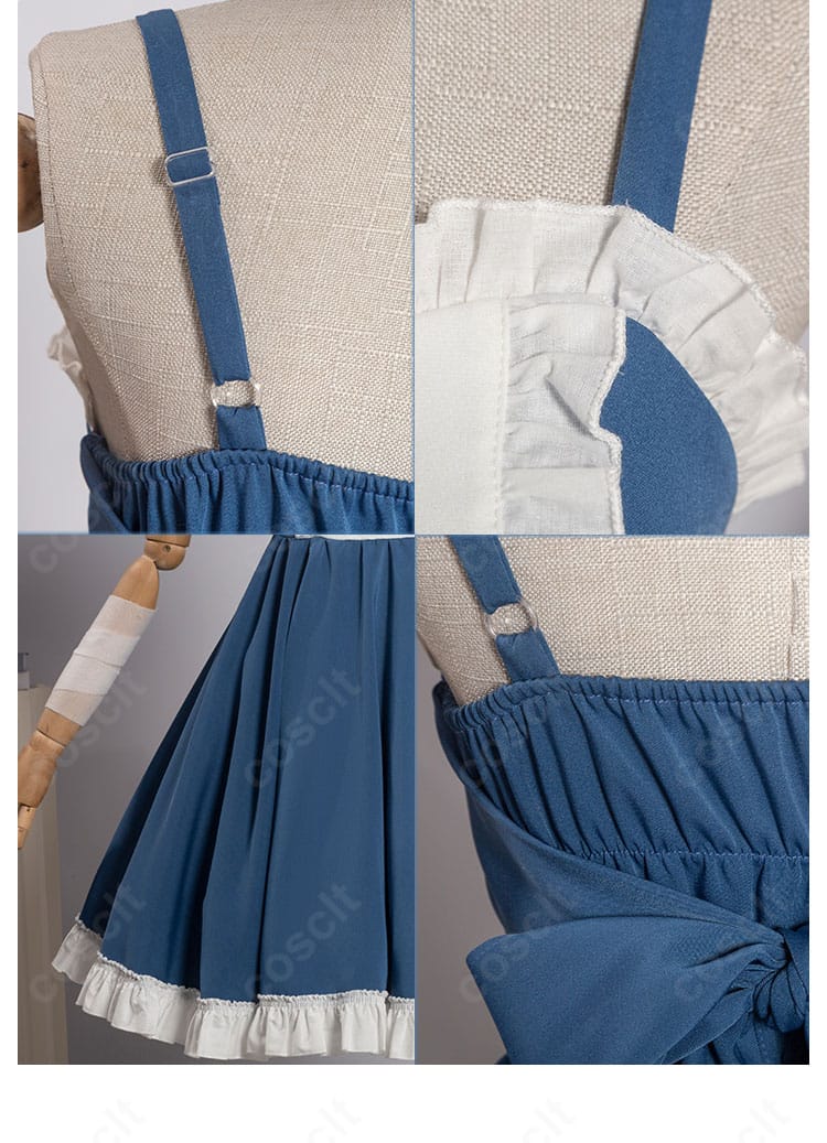 中二病でも恋がしたい！小鳥遊六花 ワンピース衣装の小物装飾。立体的な仕立てで撮影映え。