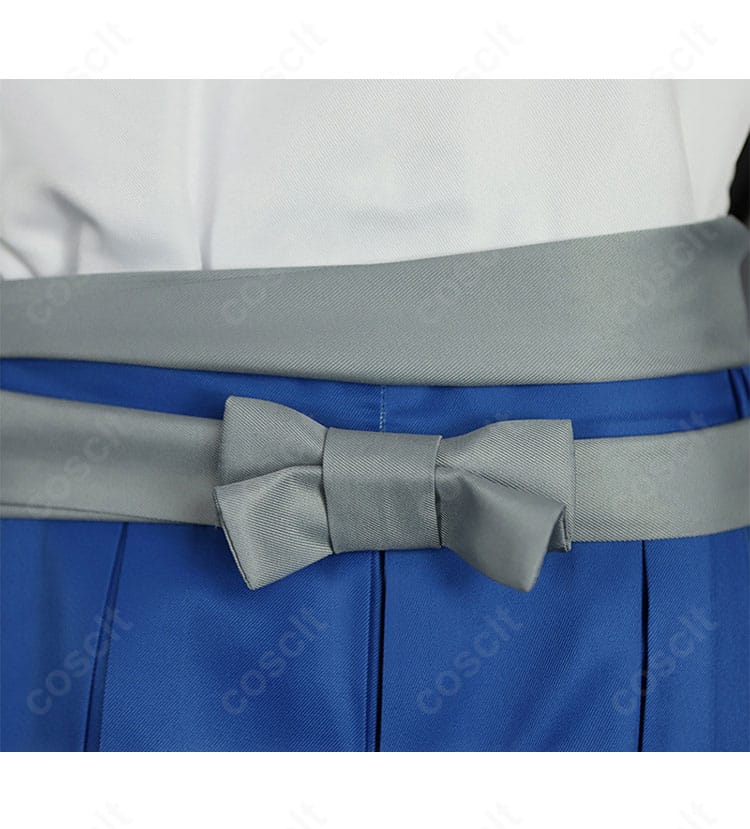 弧次郎衣装の腰元ディテール。帯の蝶結び装飾を近接で撮影し、結び目の形状と質感を明瞭に示す画像。