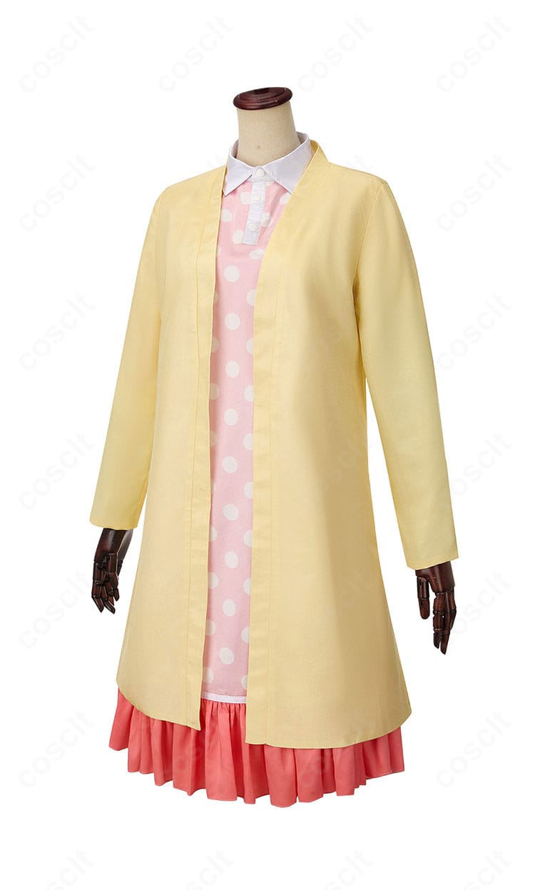 空崎ヒナ パジャマ衣装 側面。サイドラインと装飾配置がわかるアングルでシルエットの美しさを強調。