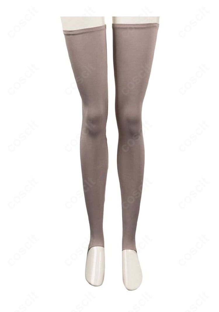 パンストの正面ディテール。均一な編み目と滑らかな光沢で、美しい脚線を演出する質感が伝わる写真。