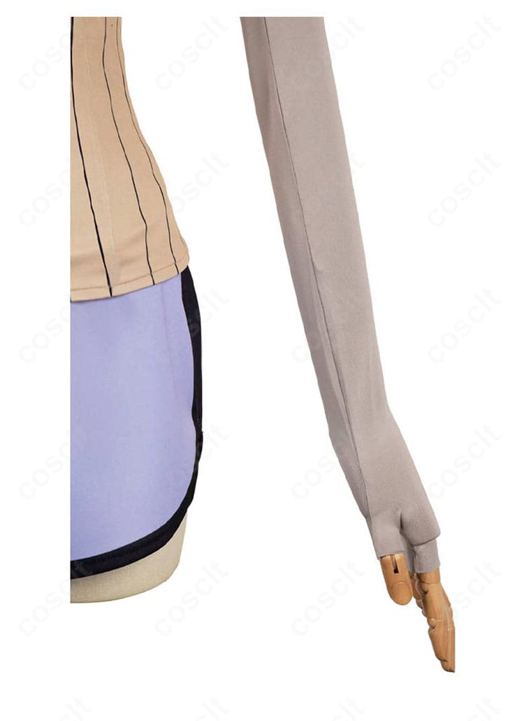 袖口と手袋の装飾ディテール。刺繍とエッジの処理、アクセントステッチの質感を確認できるアップ。