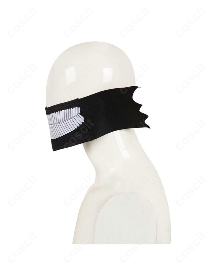 顔飾り(マスク)側面ディテール。横顔のラインを美しく見せる造形が分かる画像。