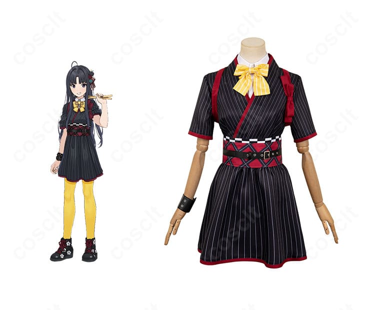 安和すばるのライブ衣装コスプレ衣装・正面全体とキャラクター参考イメージの比較カット