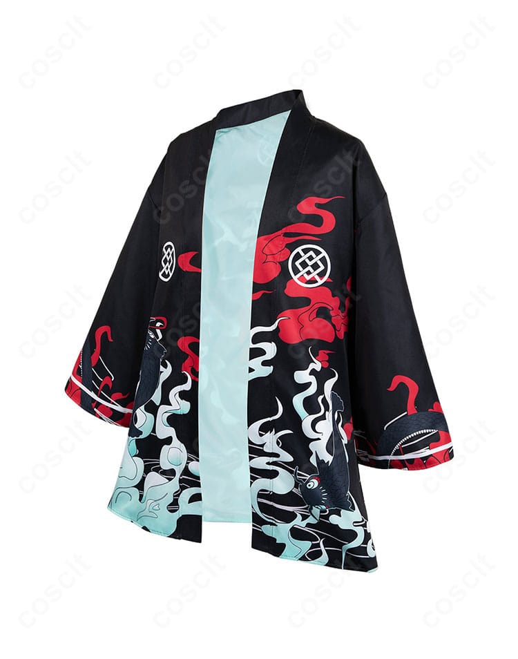 井芹仁菜ライブ衣装の左側面ディテール。袖口装飾やステッチの整いを確認できる写真。