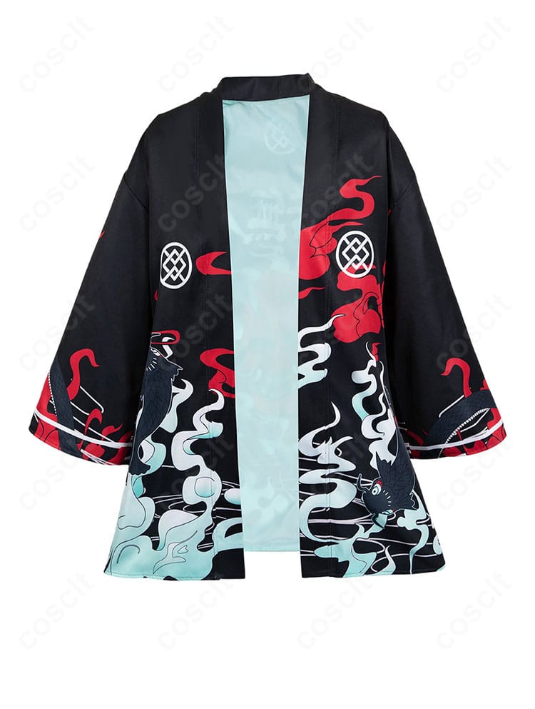 井芹仁菜ライブ衣装の正面ディテール。襟元や前合わせの縫製と素材感を示す高品質仕上げの近接画像。