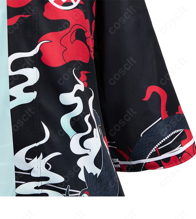 井芹仁菜ライブ衣装の左袖装飾ディテール。左右の意匠差や縫製の丁寧さを見せる近接画像。