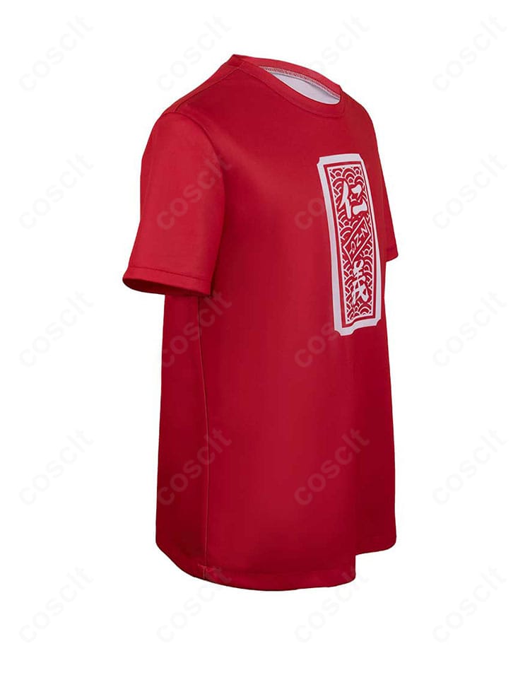 井芹仁菜コスプレTシャツ右側面。肩線と身頃のラインを確認できる画像。