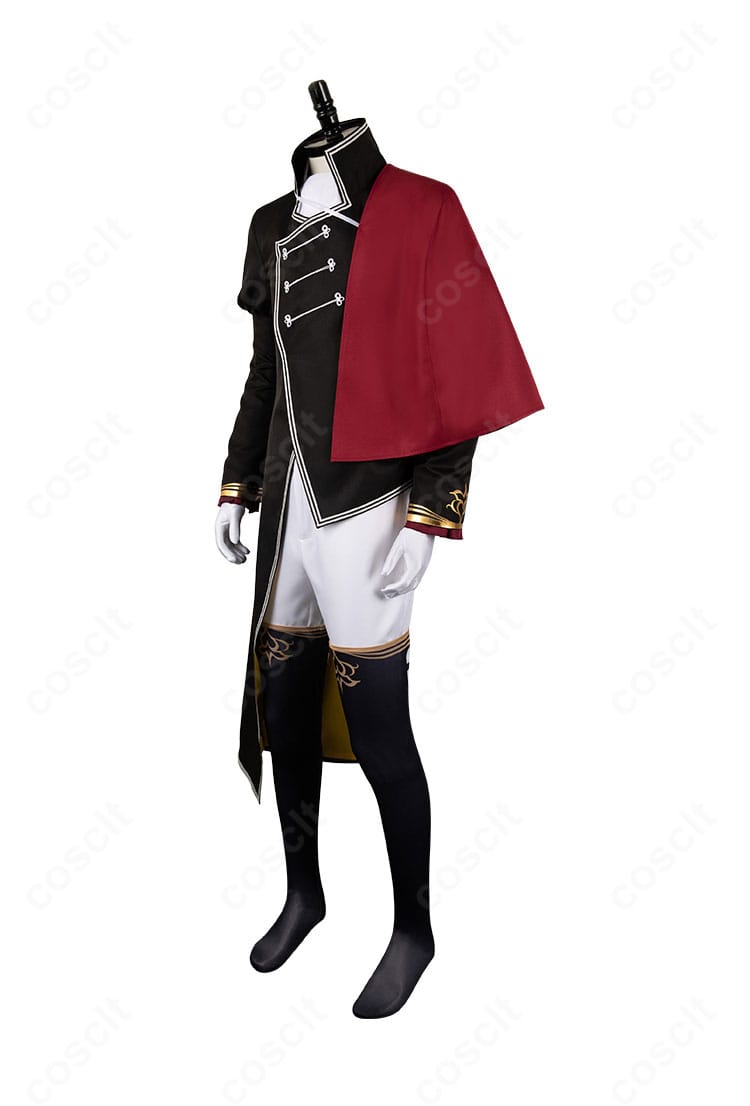 左側ディテール：ゲルハルト・フラ衣装のコートと小物の配置・質感を確認できるアップ