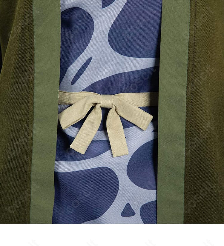 ダンジョン飯 イヅツミ コスプレ衣装 腰紐ディテール｜帯と結びの質感が分かる近接カット