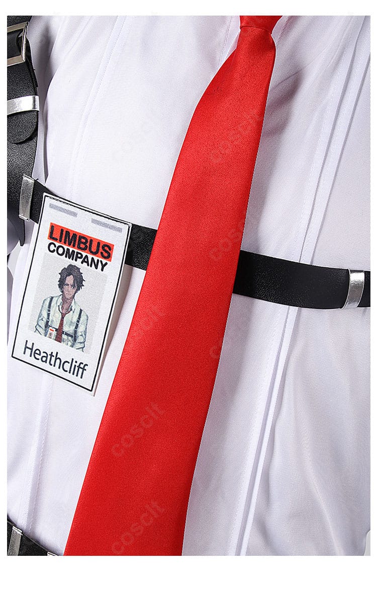 ヒースクリフ コスプレ衣装のネクタイ拡大。結び目の形状と色の再現、質感を詳細に表示。
