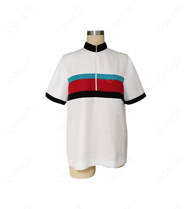 春川宙の私服（春～夏）コスプレ衣装 正面アップ。爽やかな色味ときれいなライン、薄手で通気性の良い質感が伝わる商品正面写真。