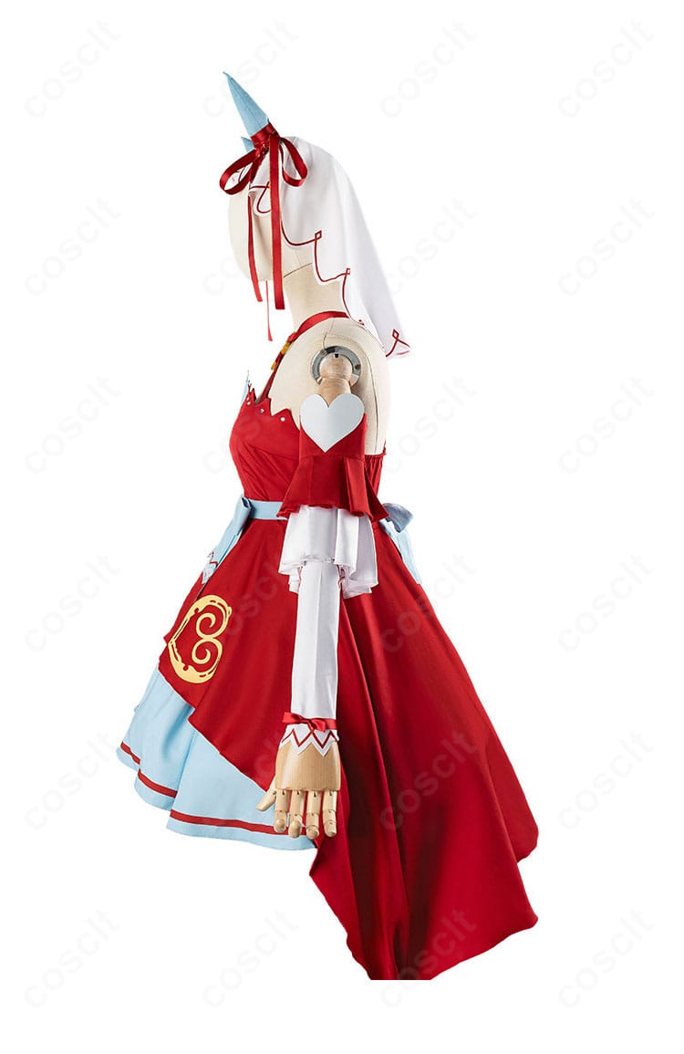 スティルインラブ 勝負服の左側装飾アップ。帯まわりと袖飾りの意匠を詳細に表現。