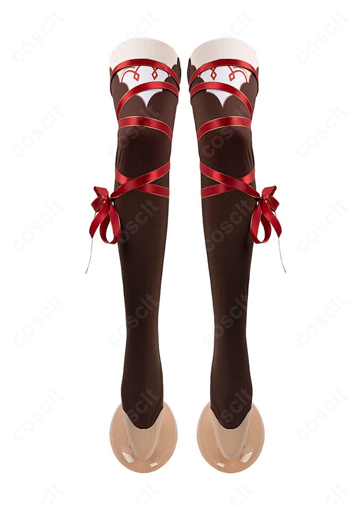 スティルインラブ 勝負服コスプレ衣装のタイツ装飾ディテール。腿部のデザインでスタイルを強調。