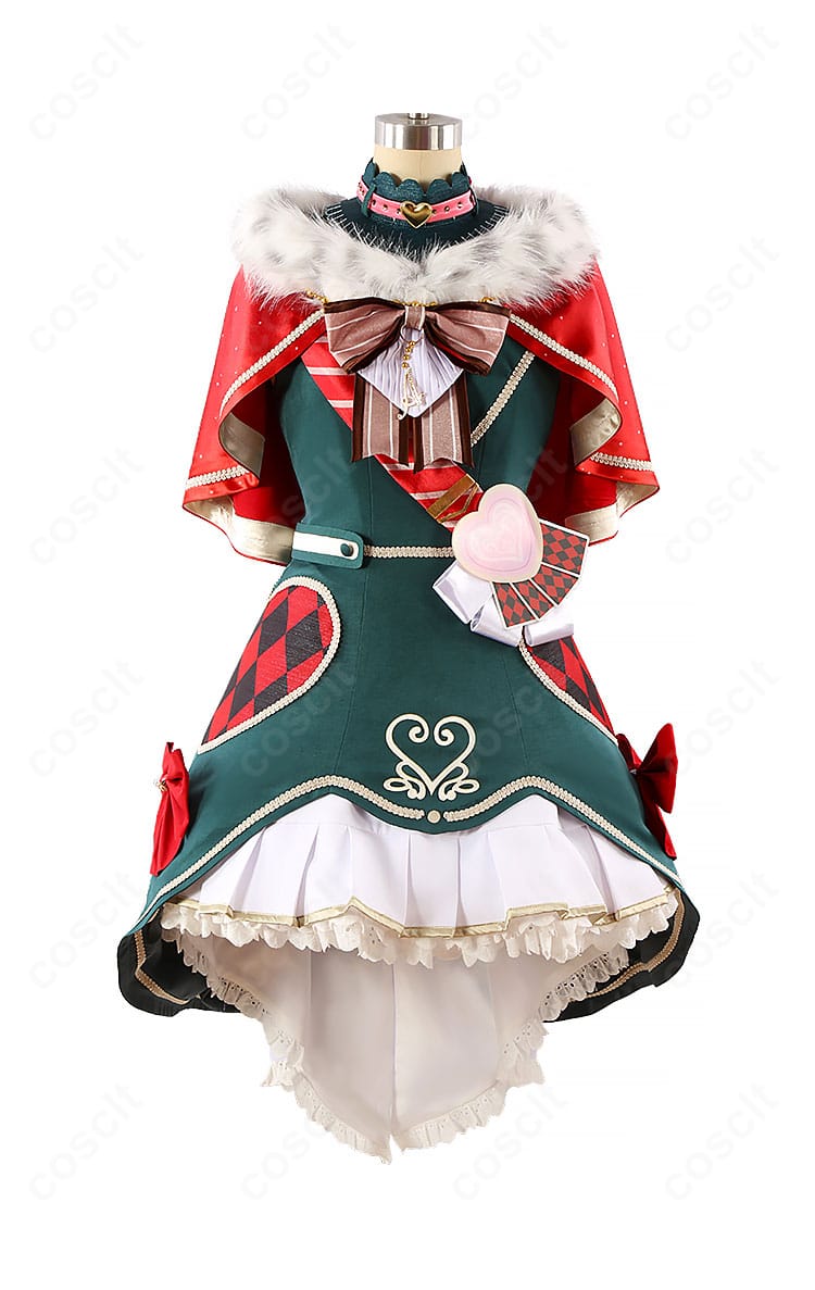 草薙寧々 クイーン・オブ・ハート衣装の正面全身。ウエストラインの美しいシルエットと胸元ディテール、配色コントラストを忠実再現。