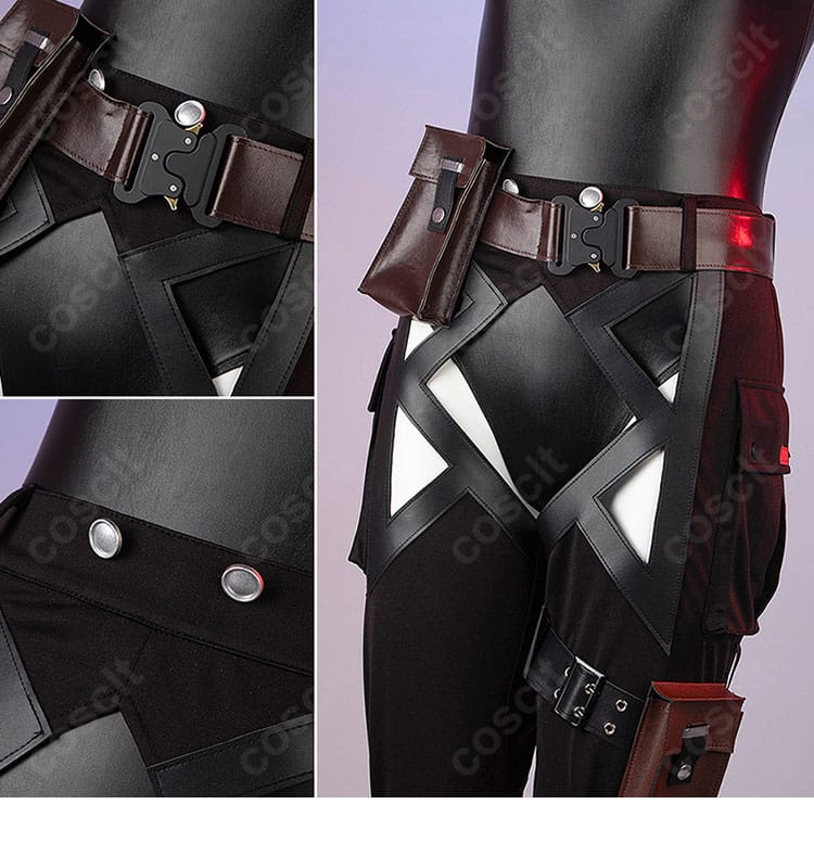 ウンファ コスプレ衣装 ズボン装飾ディテール。サイドラインと装飾の完成度を示す画像。