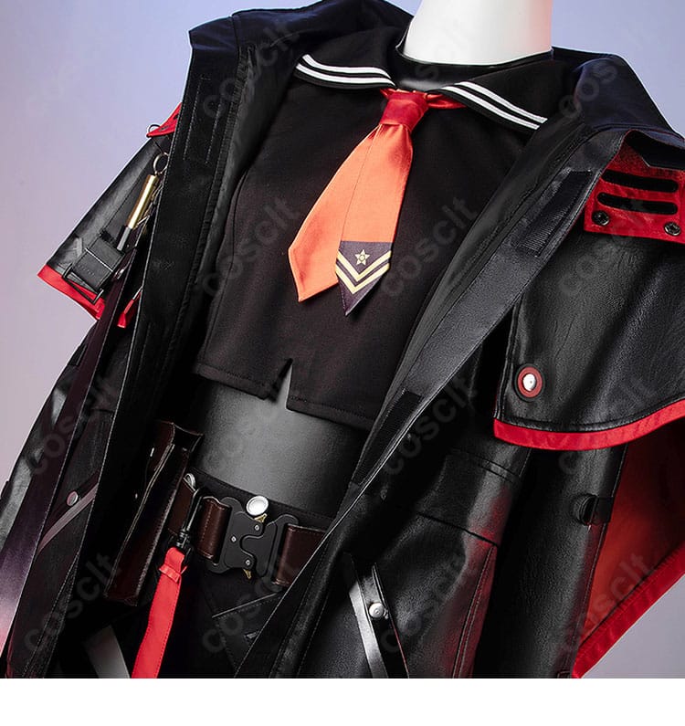 ウンファ コスプレ衣装 上衣の装飾アップ。胸元パーツと意匠ラインを忠実に再現した近接ショット。