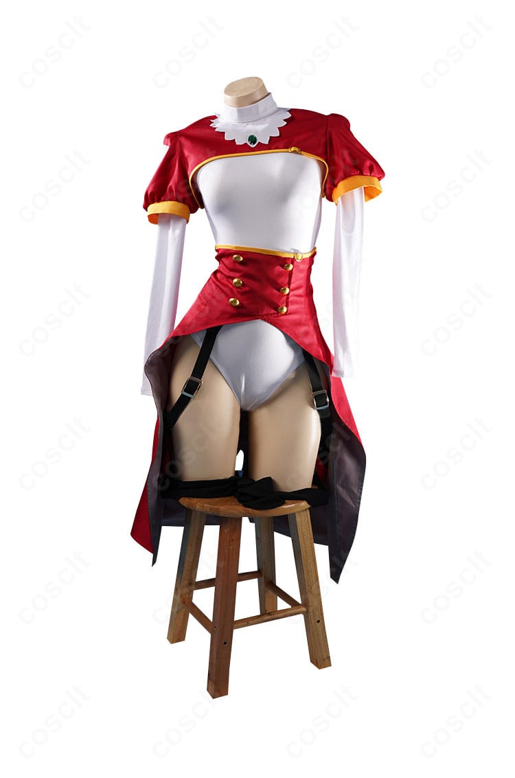 2.5次元の誘惑 イコラ(753♡) コスプレ衣装 正面全身画像|レオタードとトップスのシルエット