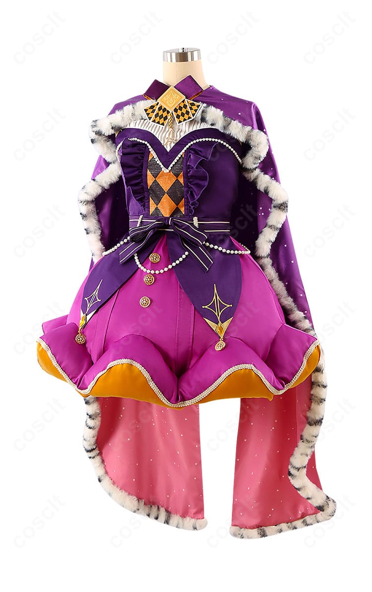 鳳えむ コスプレ衣装 左側面。袖口やサイド装飾のバランスが分かるアングル。