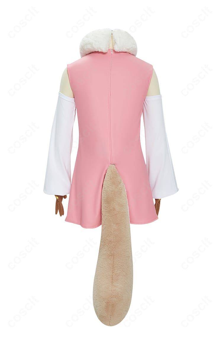 ONE PIECE アトラス PUNK-05 コスプレ衣装の背面。ファスナー開きと背面パネルの造形を示すカット。