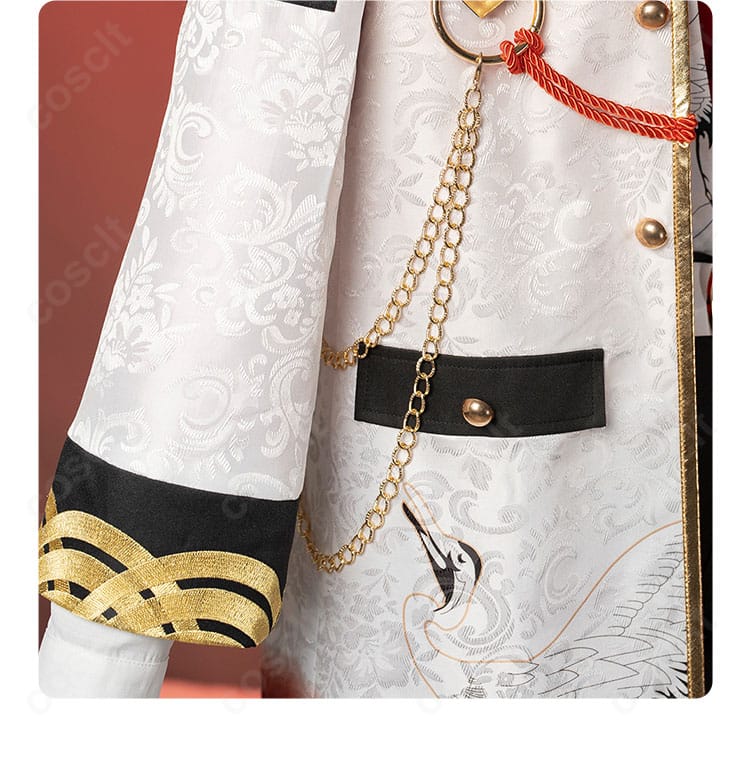 風早巽 宝相華衣装コスプレの袖装飾ディテール。繊細な刺繍とメリハリのあるラインが確認できる。