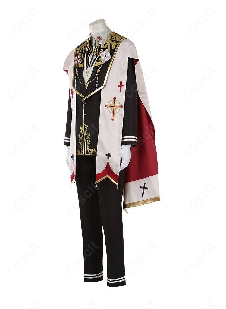 左側面の全体像。袖口と裾のシルエット、肩線のフィット感が分かる写真。