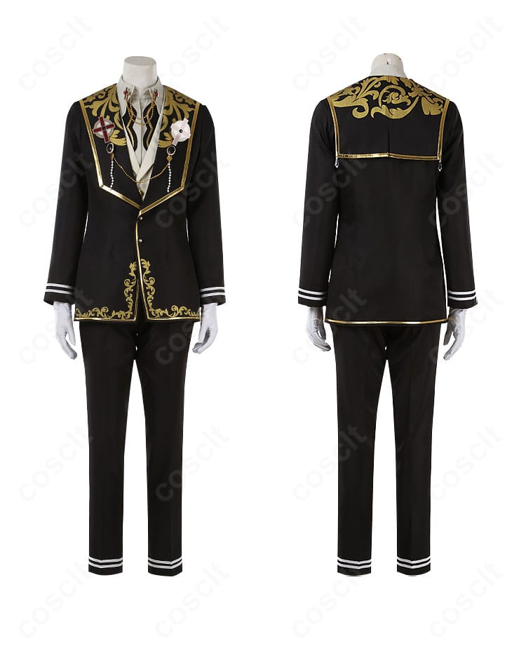 前後の装飾ディテール比較。胸飾りの固定と背面の意匠を近距離で示したカット。