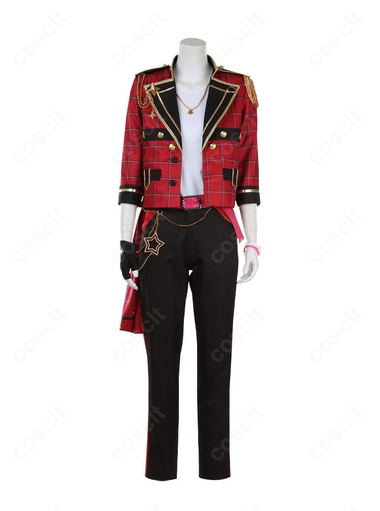 衣更真緒のTrickstar衣装・正面全体。コートとインナー、ベルトやチェーンまでを高再現で撮影。