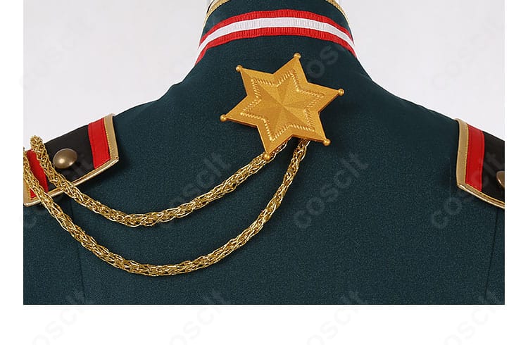 桜河こはく 衣装の背面アップ、ヨーク周辺の縫製と質感