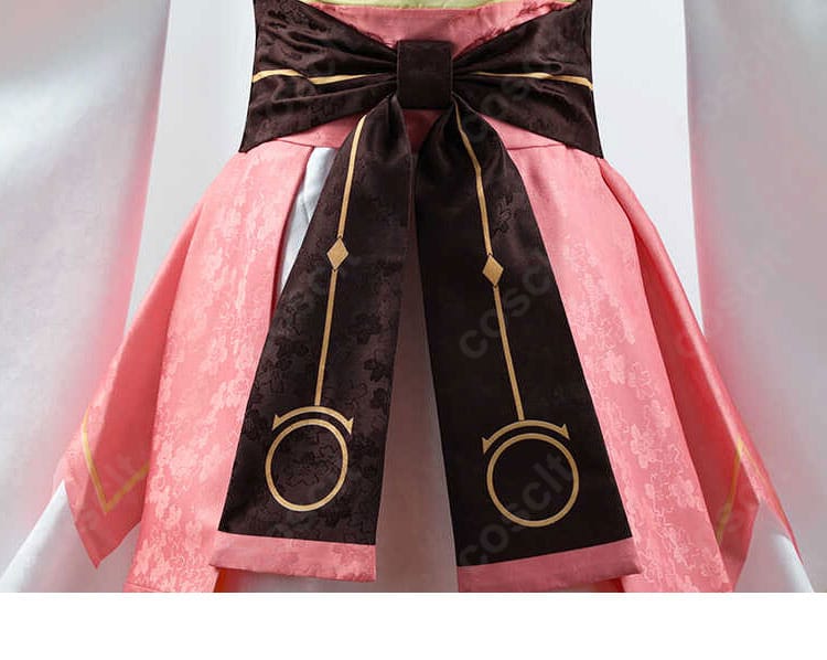 五河琴里 イフリート霊装 コスプレ衣装の腰封ディテール。模様とエッジの仕立てを確認できる接写。