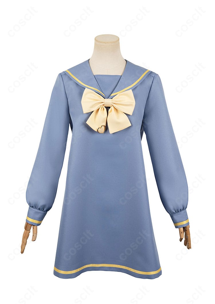 NEEDY GIRL OVERDOSE 超絶最かわてんしちゃん配信ワンピースの正面全体。スカーフと帽子を含むフルセットのシルエットが分かる商品画像