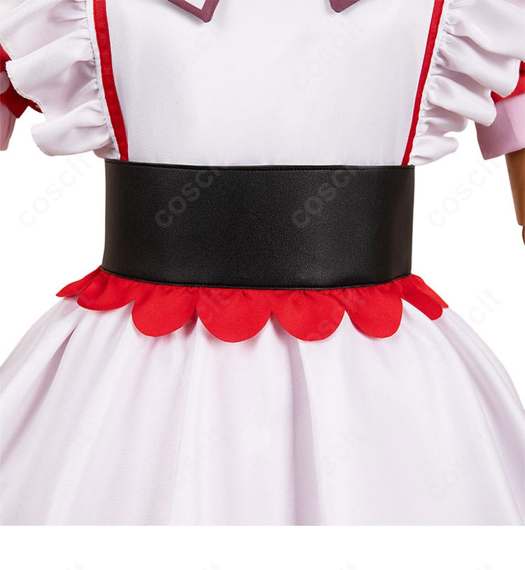 【推しの子】有馬かな コスプレ衣装のコルセットベルト詳細。美しいカーブでウエストを締め、スタイルを強調。