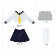しかのこのこのここしたんたん 虎視餡子 学園制服コスプレ 4点セットで高再現＆快適な着用感 - 5枚目の画像（サムネイル）